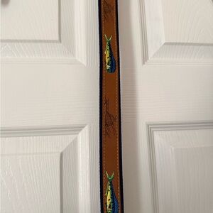 Zep Pro Leather Belt with Fish Boat Embroidery